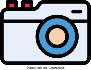 camera Vector illustration on a transparent background. Premium quality symbols. Stroke vector icon for concept and graphic design.