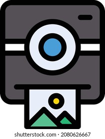 ilustración de cámara en un fondo transparente. Símbolos de calidad premium. Icono vectorial de trazo para el concepto y diseño gráfico.