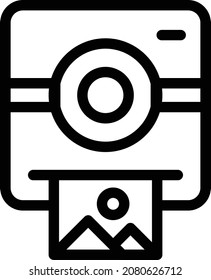 ilustración de cámara en un fondo transparente. Símbolos de calidad premium. Icono vectorial de trazo para el concepto y diseño gráfico.