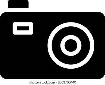 ilustración de cámara en un fondo transparente. Símbolos de calidad premium. Icono vectorial de trazo para el concepto y diseño gráfico.