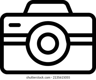 ilustración de cámara en un fondo transparente. Símbolos de calidad premium. Icono vectorial de trazo para el concepto y diseño gráfico.