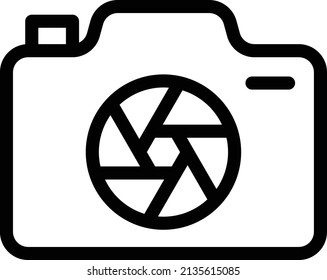 ilustración de cámara en un fondo transparente. Símbolos de calidad premium. Icono vectorial de trazo para el concepto y diseño gráfico.