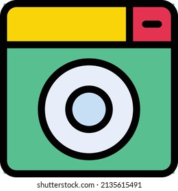 camera Vector illustration on a transparent background. Premium quality symbols. Stroke vector icon for concept and graphic design.