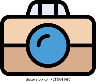camera Vector illustration on a transparent background. Premium quality symbols. Stroke vector icon for concept and graphic design.
