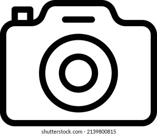 Ilustración del vector de cámara sobre un fondo transparente.Símbolos de calidad superior.Icono del vector de trazo para el diseño de concepto y gráfico. 