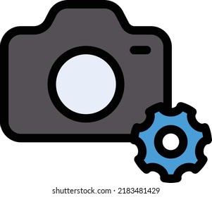 Camera Vector illustration on a transparent background.Premium quality symmbols.Stroke vector icon for concept and graphic design.