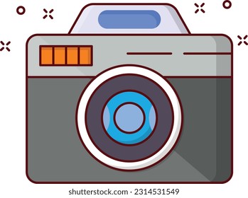 camera  Vector illustration on a transparent background. Premium quality symmbols. Vector line flat icons for concept and graphic design.