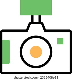 camera Vector illustration on a transparent background. Premium quality symmbols. Line Color vector icons for concept and graphic design.