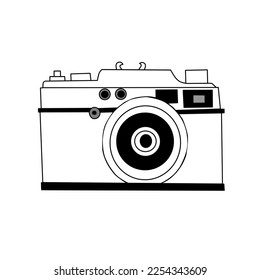 camera vector illustration on white background