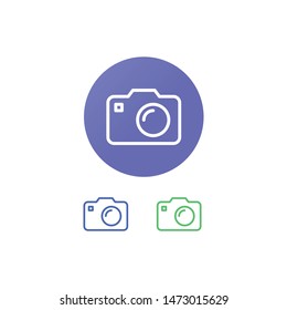 Camera Vector Illustration, outline icon. EPS 10