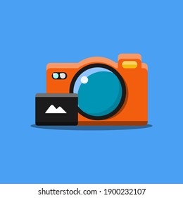 Camera vector illustration which is designed very simply