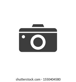 Camera vector illustrator. Advertising and Media icon glyph style.