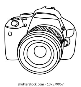 camera vector isolated on white background