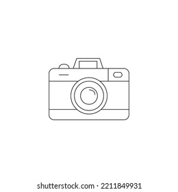 Camera vector line art eps.