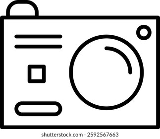 Camera Vector Line Icon Design