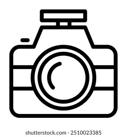 Camera vector line icons. Photography camera line icons. multimedia, photograph, movie, flash, lens, picture, film