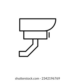 Camera Vector Line Sign. Perfect for web sites, books, stores, shops. Editable stroke in minimalistic outline style