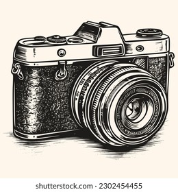 Camera vector for logo or icon,clip art, drawing Elegant minimalist style,abstract style Illustration