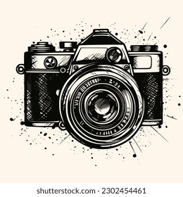 Camera vector for logo or icon,clip art, drawing Elegant minimalist style,abstract style Illustration