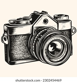 Camera vector for logo or icon,clip art, drawing Elegant minimalist style,abstract style Illustration