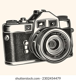 Camera vector for logo or icon,clip art, drawing Elegant minimalist style,abstract style Illustration