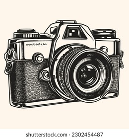 Camera vector for logo or icon,clip art, drawing Elegant minimalist style,abstract style Illustration