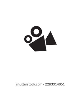Logo del vector de cámara. Emblema de alquiler de cámara. Vector