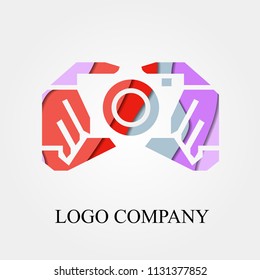 camera vector logo, sign, or symbol concept for startup company