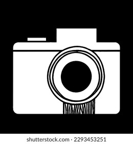 Camera Vector Minimal Line Art Drawing