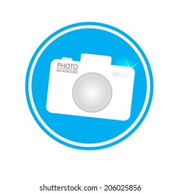camera vector on blue