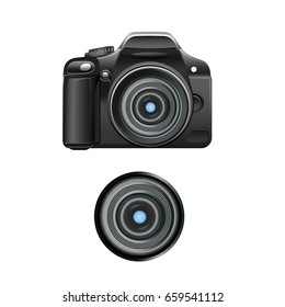 Camera vector on white background