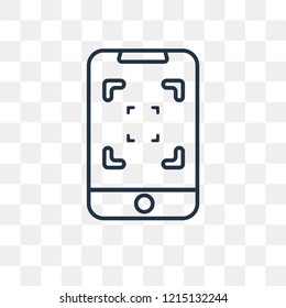 Camera vector outline icon isolated on transparent background, high quality linear Camera transparency concept can be used web and mobile