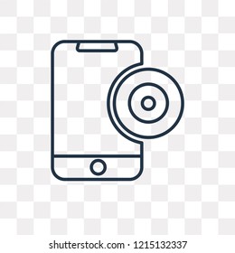 Camera vector outline icon isolated on transparent background, high quality linear Camera transparency concept can be used web and mobile