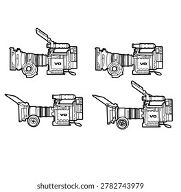camera vector sillhoutte, perfect for design element, and merchendise