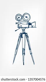 camera vector sketch illustration 
