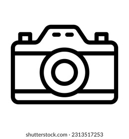 Camera Vector Thick Line Icon For Personal And Commercial Use.
