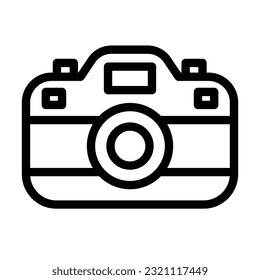 Camera Vector Thick Line Icon For Personal And Commercial Use.
