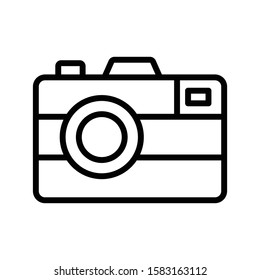 camera vector thin line icon