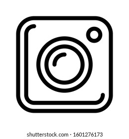 camera vector thin line icon 