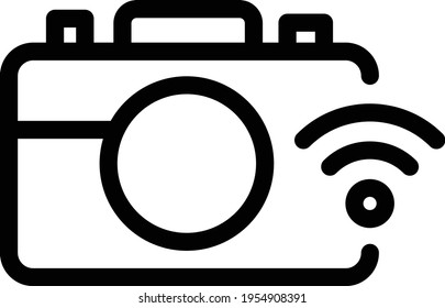 camera vector thin line icon