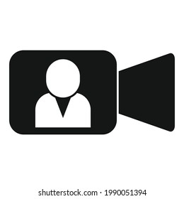Camera video call icon. Simple illustration of Camera video call vector icon for web design isolated on white background