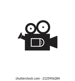 Icono de diseño de vídeo de cámara y vector de logotipo para su ilustración