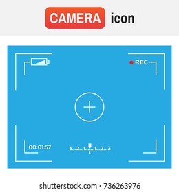 camera video frame. Camera viewfinder. Template focusing screen of the camera