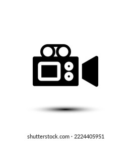 Camera video icon. flat design vector illustration for web and mobile