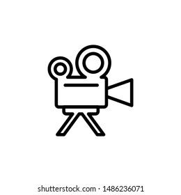 camera video icon, illustration template