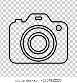 Camera and video icon isolated on transparent background logo concept. vector illustration.