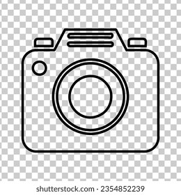 Camera and video icon isolated on transparent background logo concept. vector illustration.