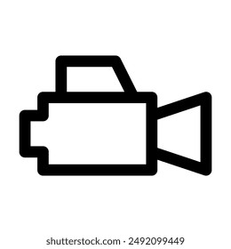 Kamera-Video-Symbol im Lin-Stil. Vektorillustration