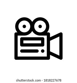 Camera video (Video) icon outline vector