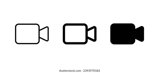 Camera Video icon set vector For Web and mobile apps
